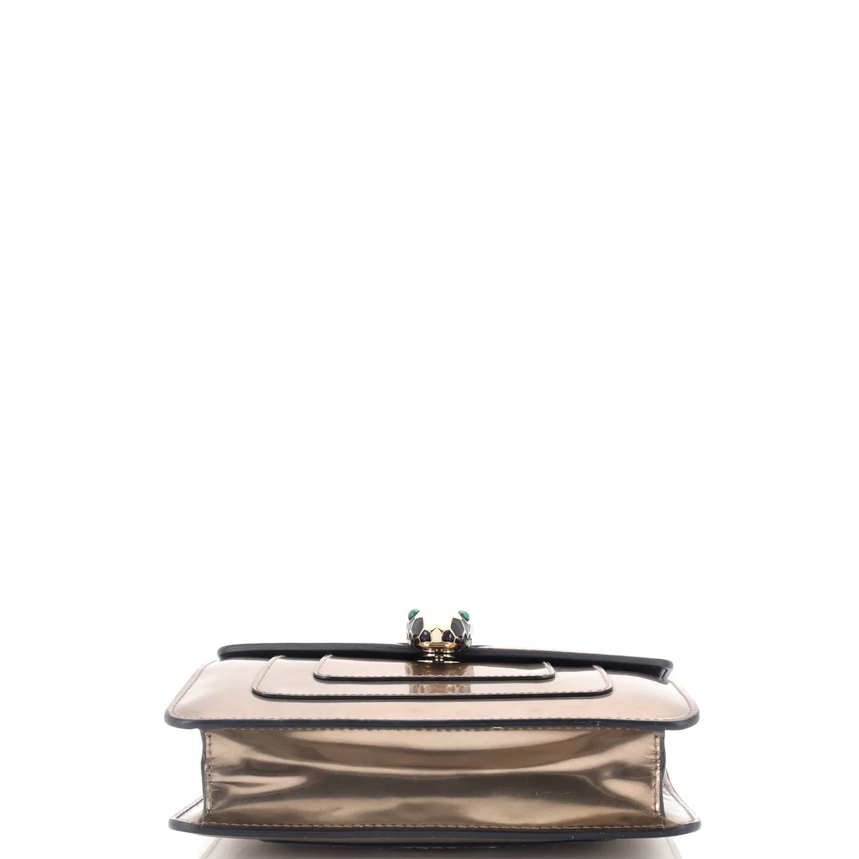 Serpenti Forever Square Shoulder Bag Metallic Leather Small - Deep Luxury