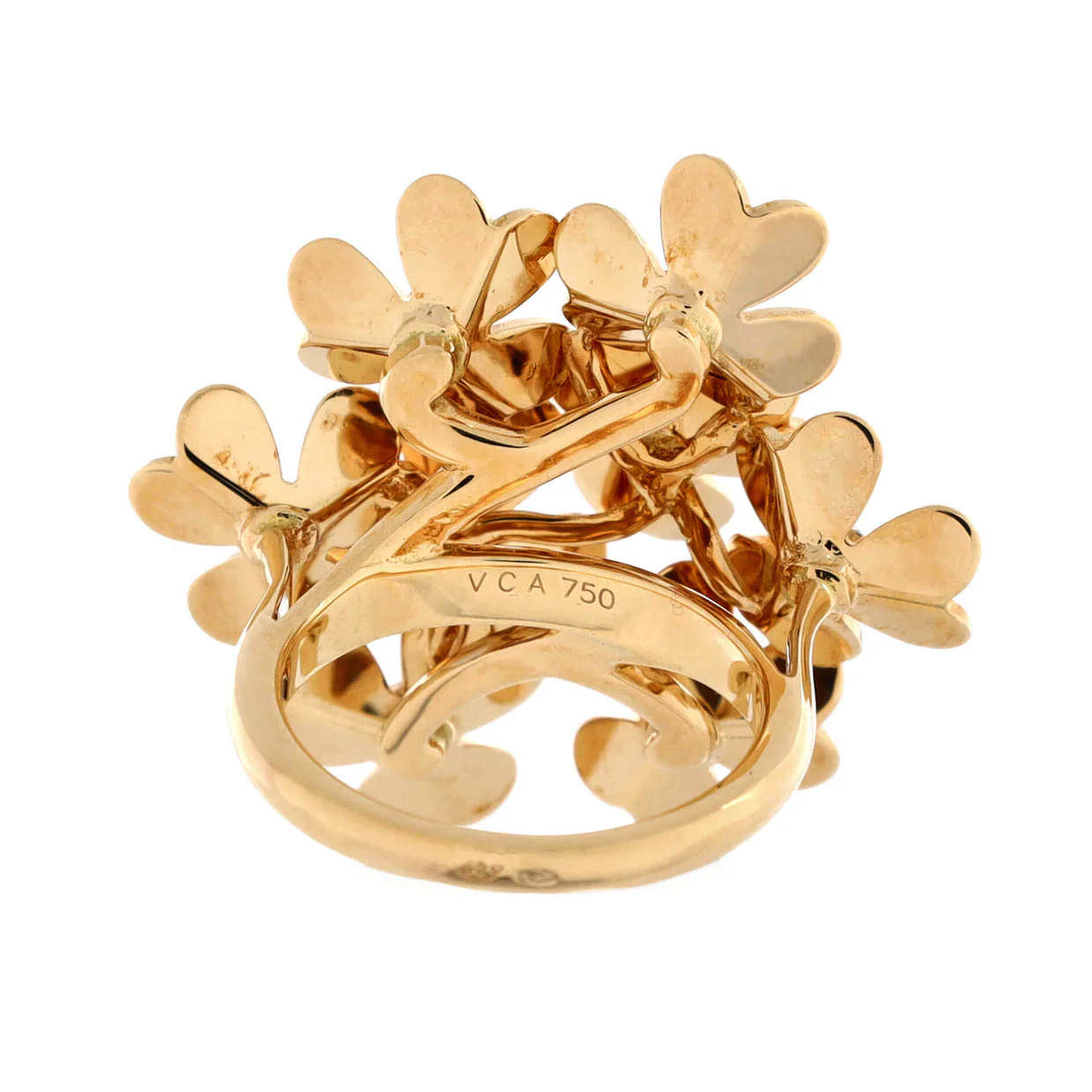 Frivole 8 Flowers Ring 18K Yellow Gold with Diamonds - Deep Luxury