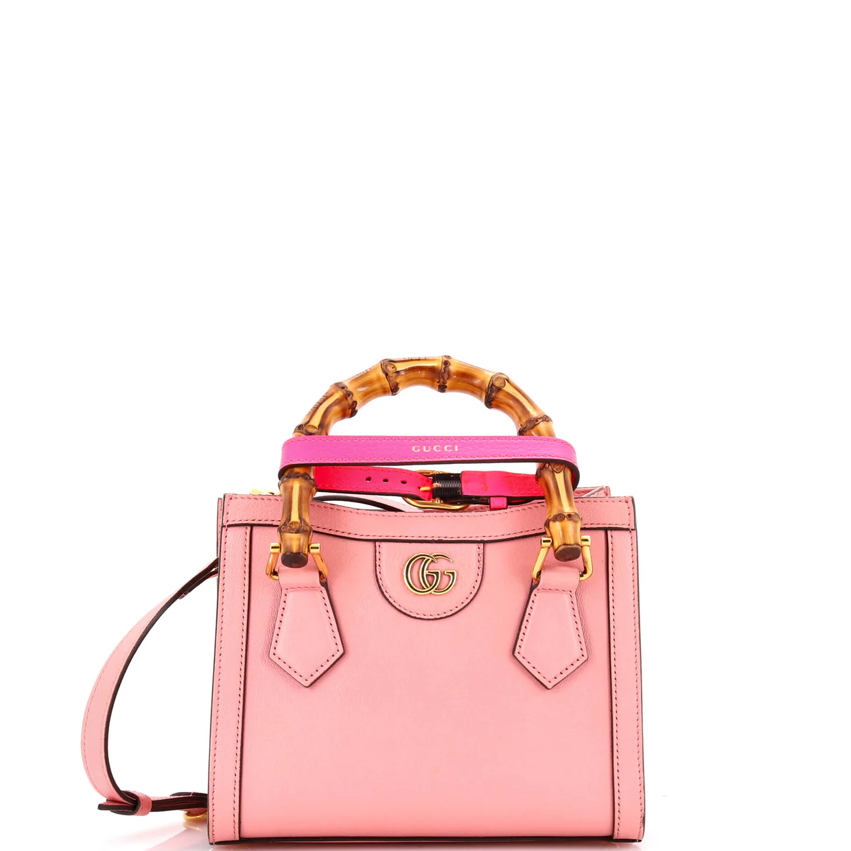 Diana NM Bamboo Handle Tote Leather Mini - Deep Luxury