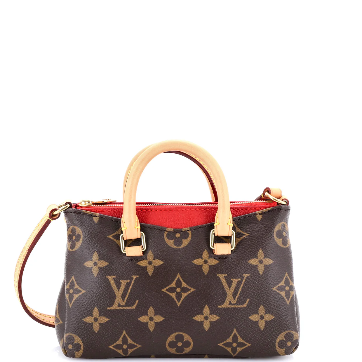 Pallas Tote Monogram Canvas with Leather Nano - Deep Luxury