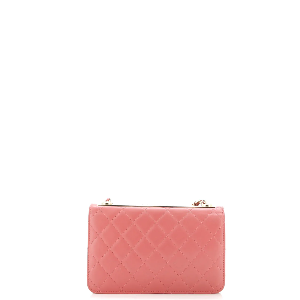 Trendy CC Wallet on Chain Quilted Lambskin - Deep Luxury