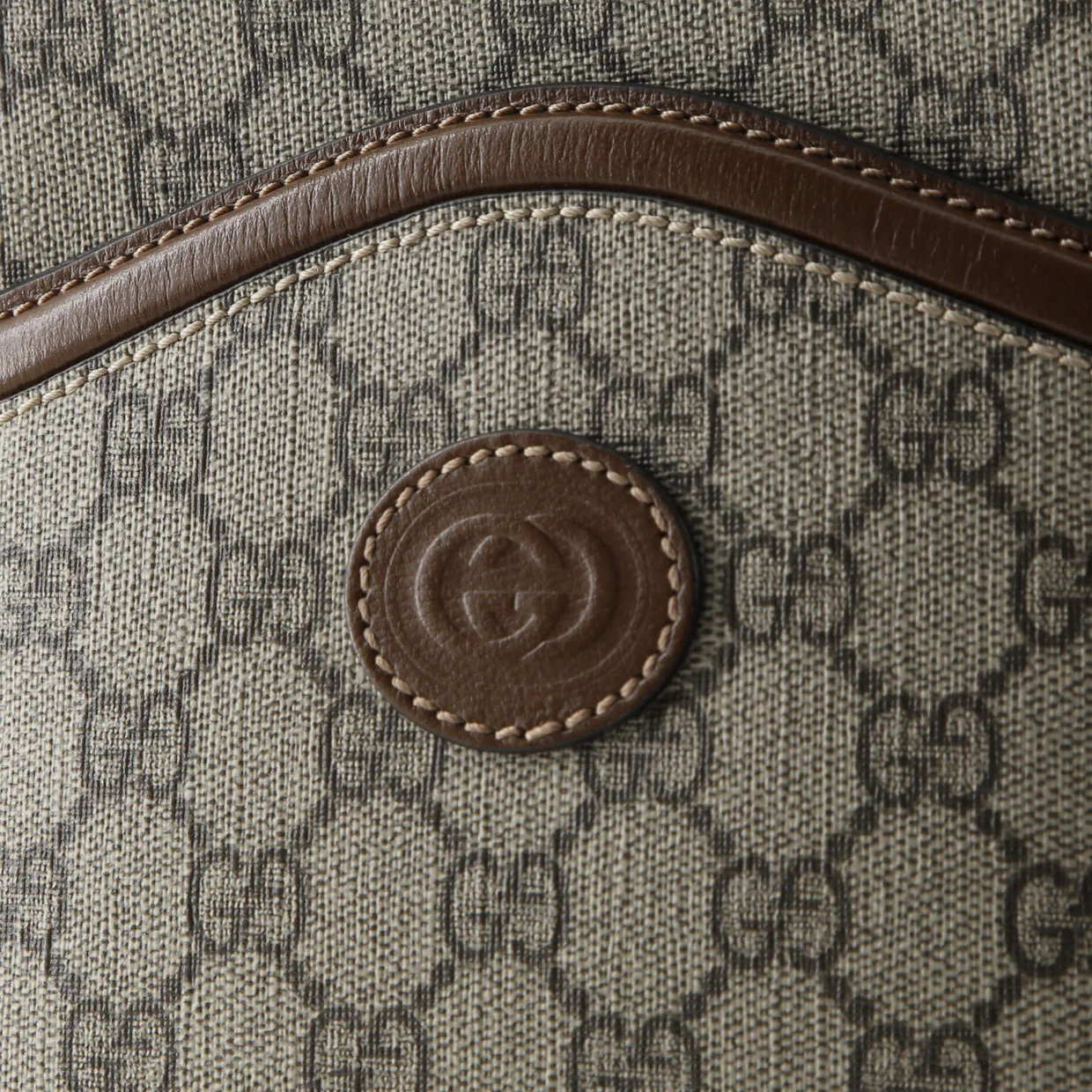 Interlocking G Patch Sling Bag GG Coated Canvas Small - Deep Luxury