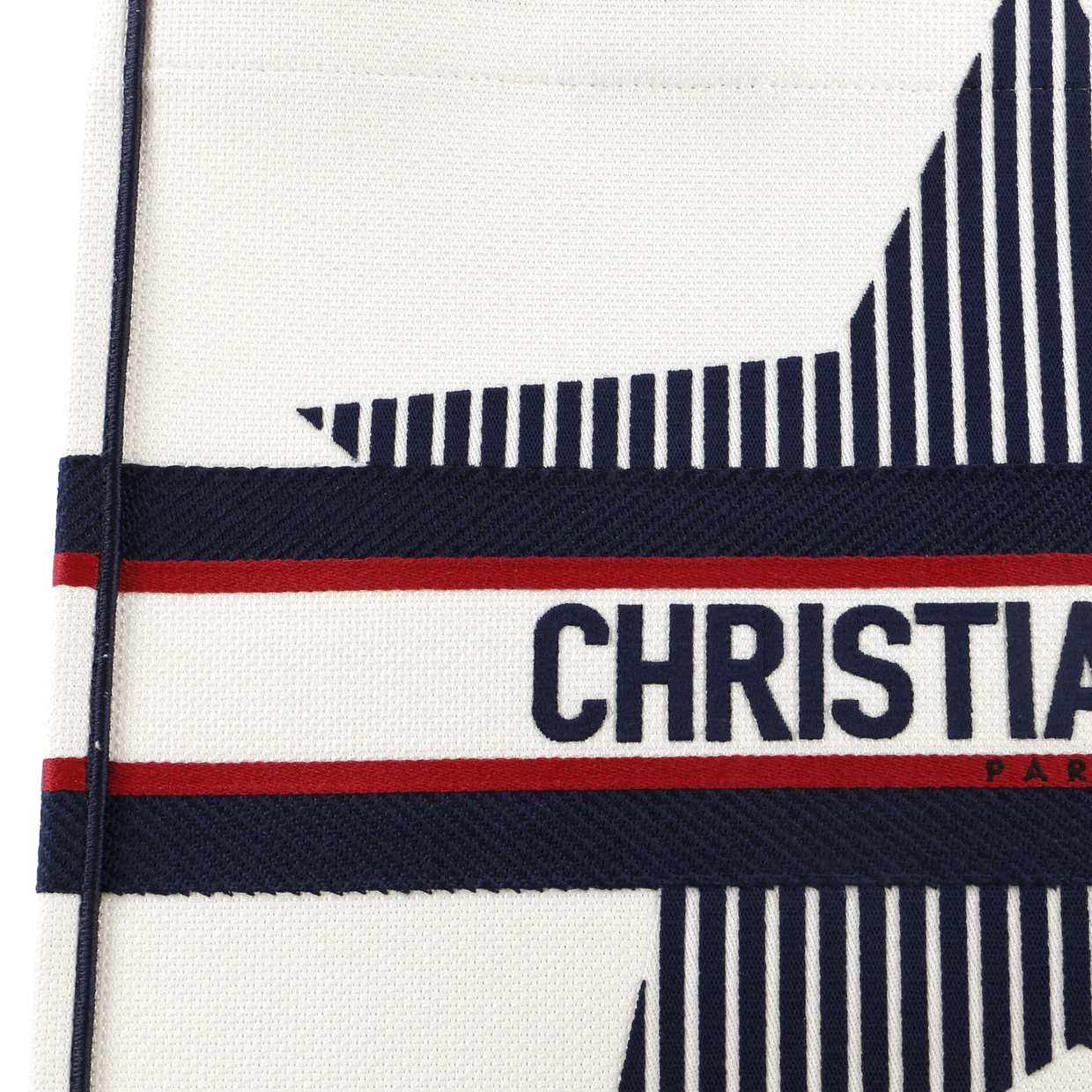 Dioralps Book Tote Embroidered Canvas Large - Deep Luxury