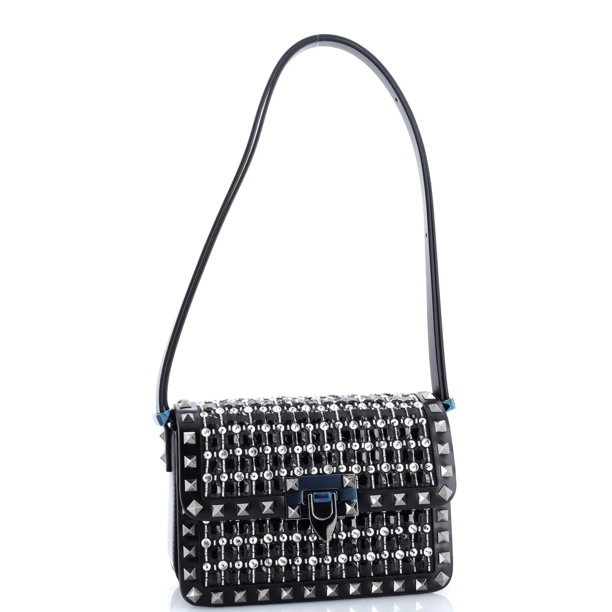 Rockstud23 Shoulder Bag Embellished Leather Small - Deep Luxury