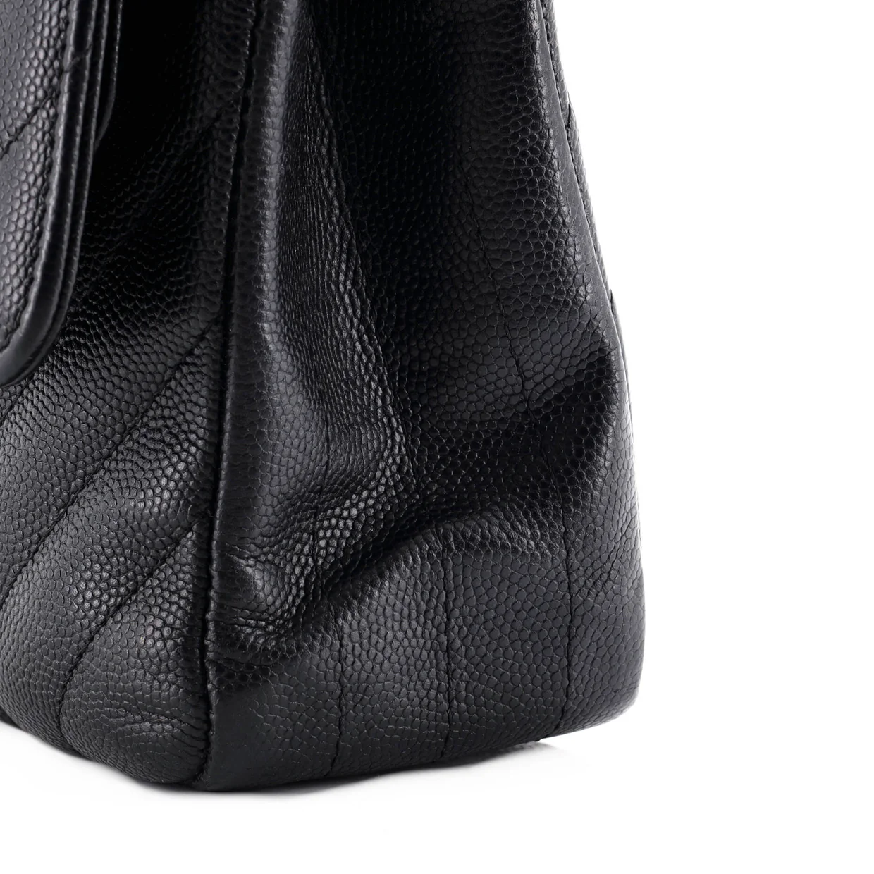 Classic Double Flap Bag Chevron Caviar Medium - Deep Luxury