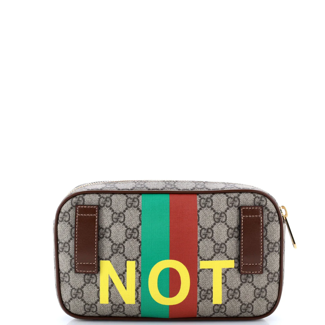 Fake/Not Zip Belt Bag Printed GG Coated Canvas - Deep Luxury