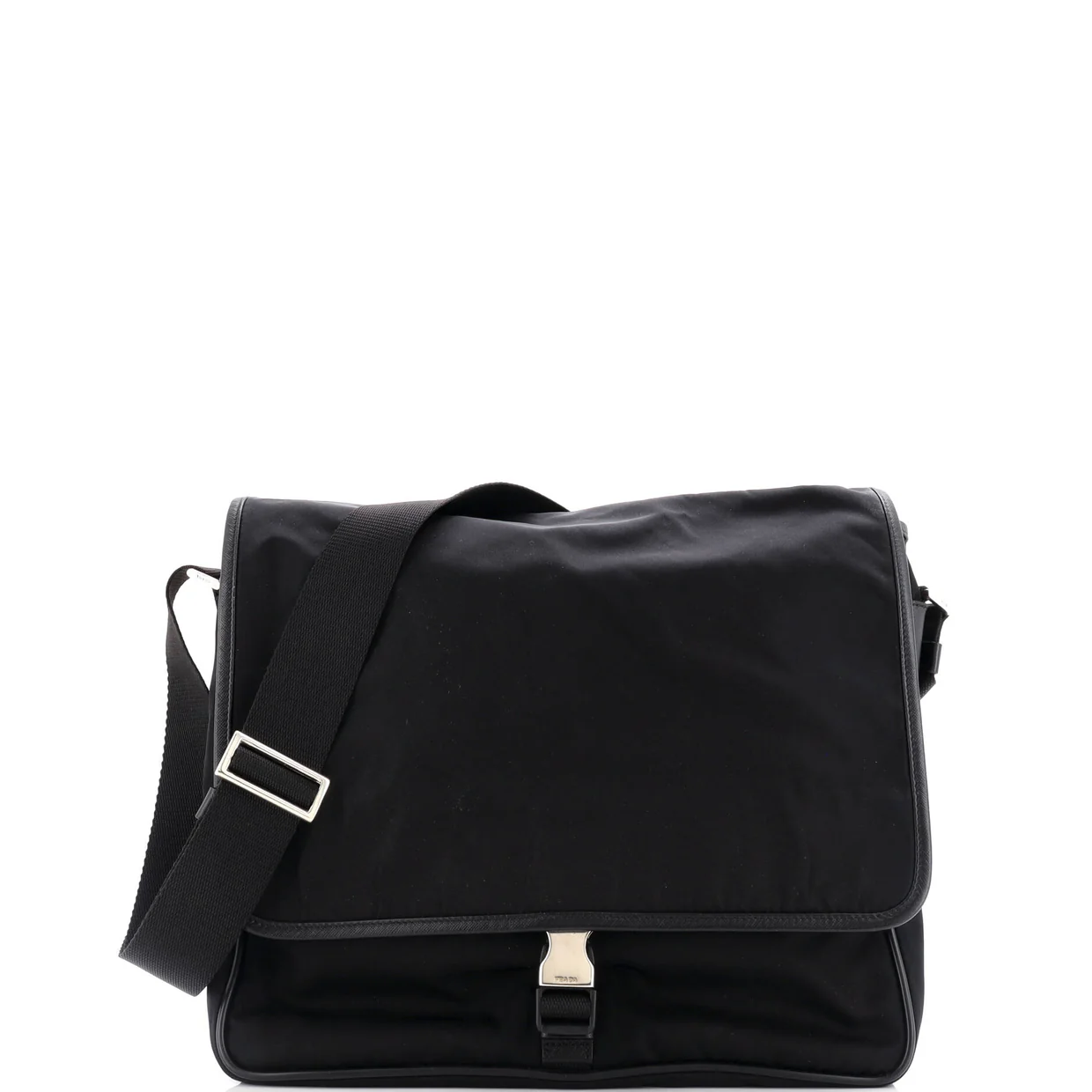 Impunturato Buckle Flap Messenger Bag Quilted Tessuto Small - Deep Luxury