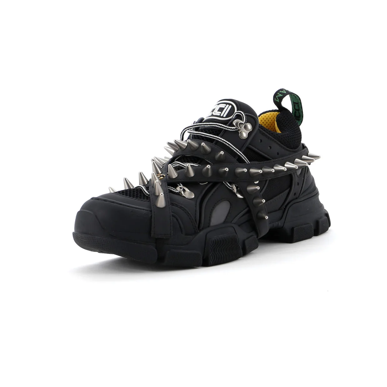 x SEGA Flashtrek Sneakers Technical Fabric and Leather with Studs - Deep Luxury