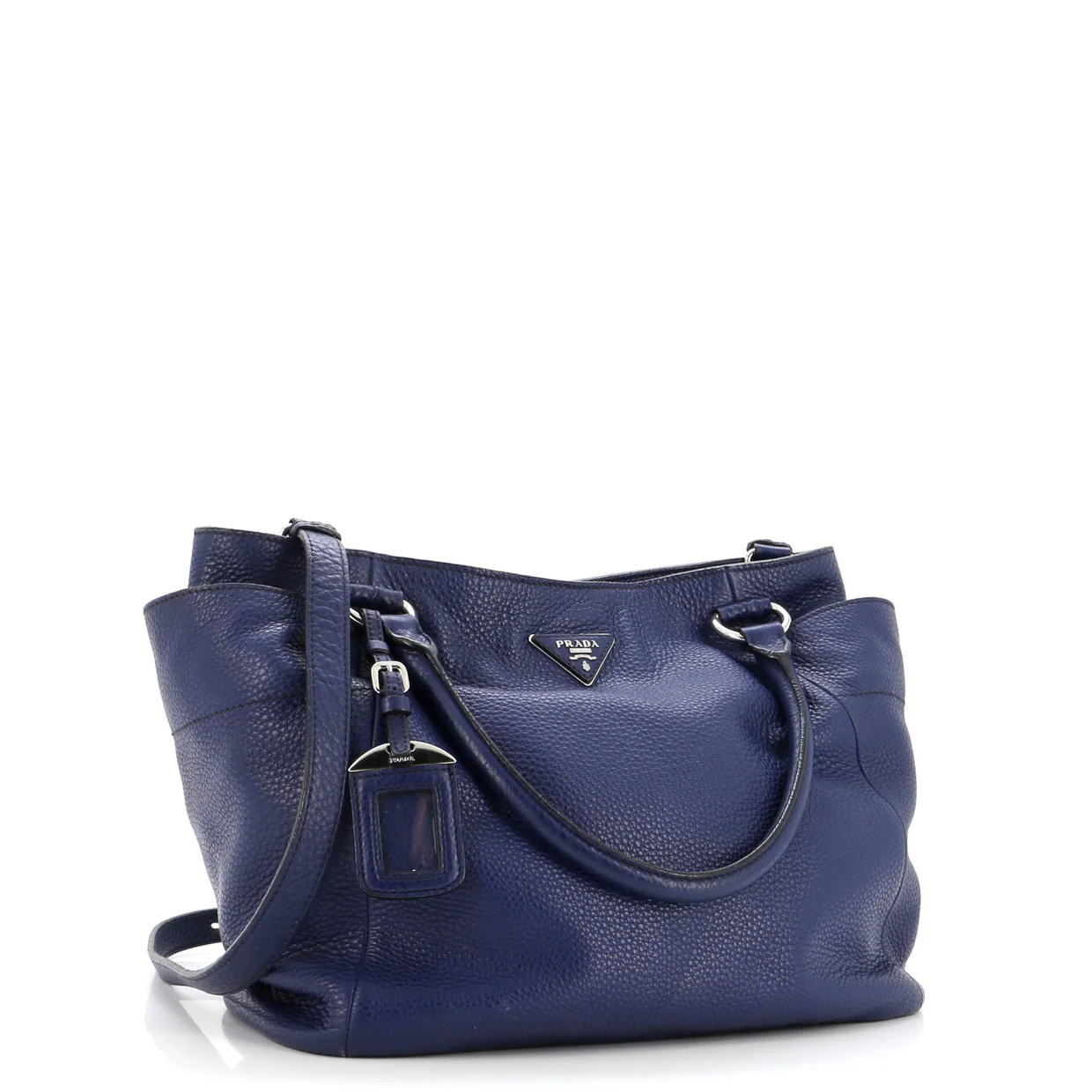 Side Pocket Convertible Tote Vitello Daino Large - Deep Luxury