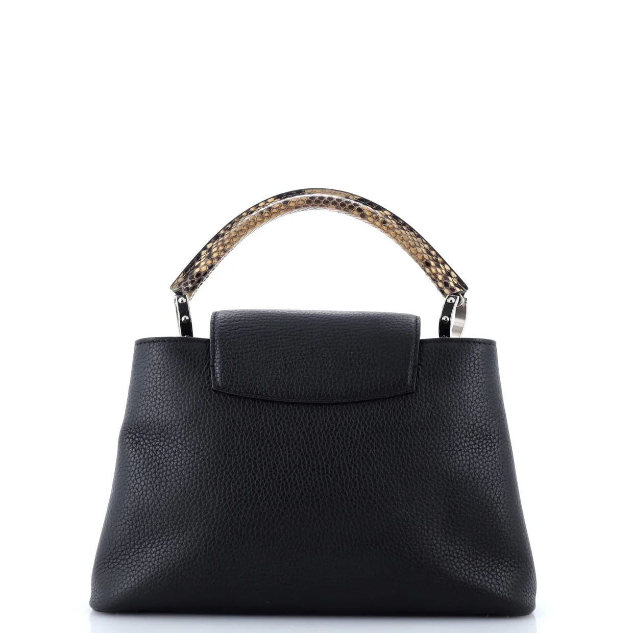 Capucines Bag Leather with Python PM - Deep Luxury