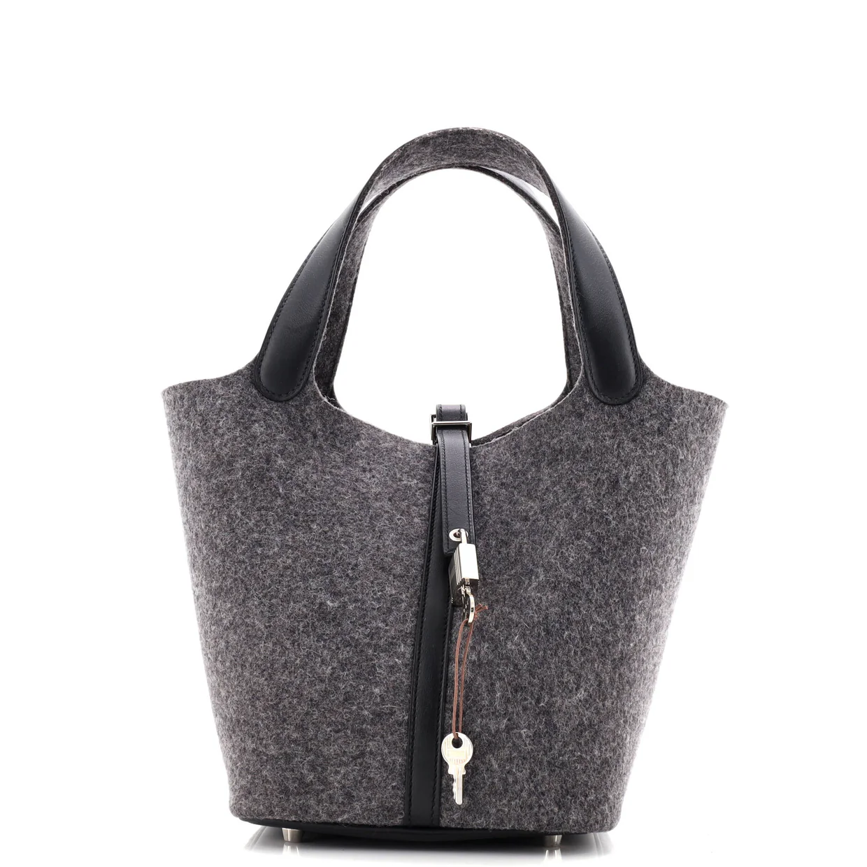 Picotin Lock Bag Felt with Leather MM - Deep Luxury