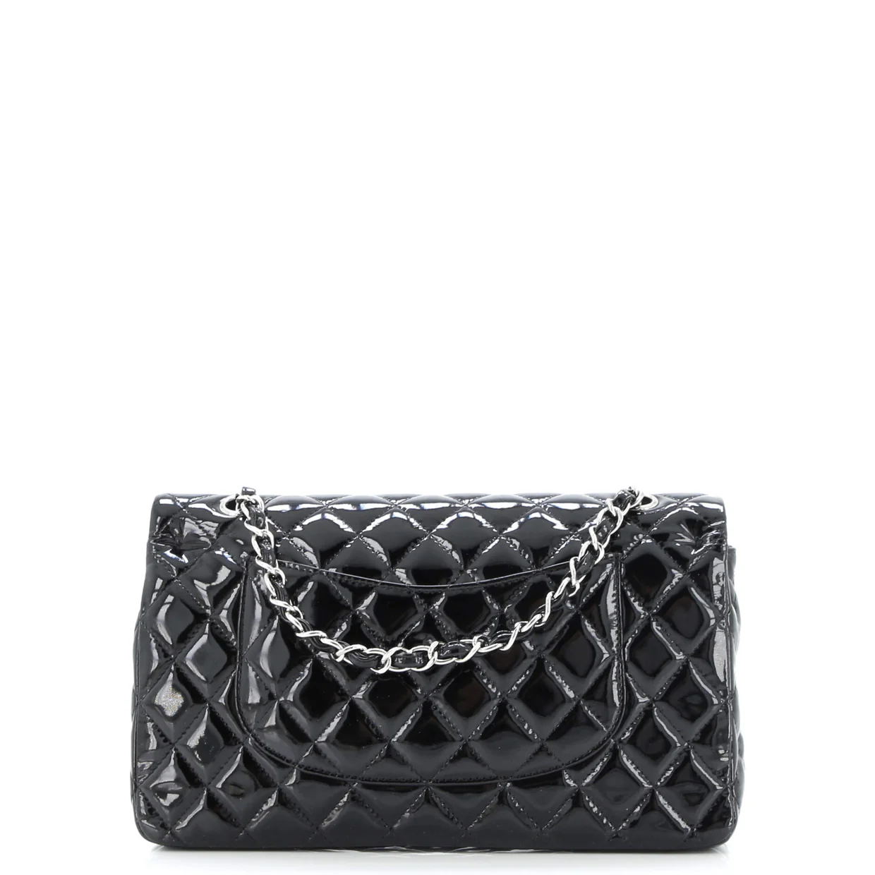 Classic Double Flap Bag Quilted Patent Medium - Deep Luxury