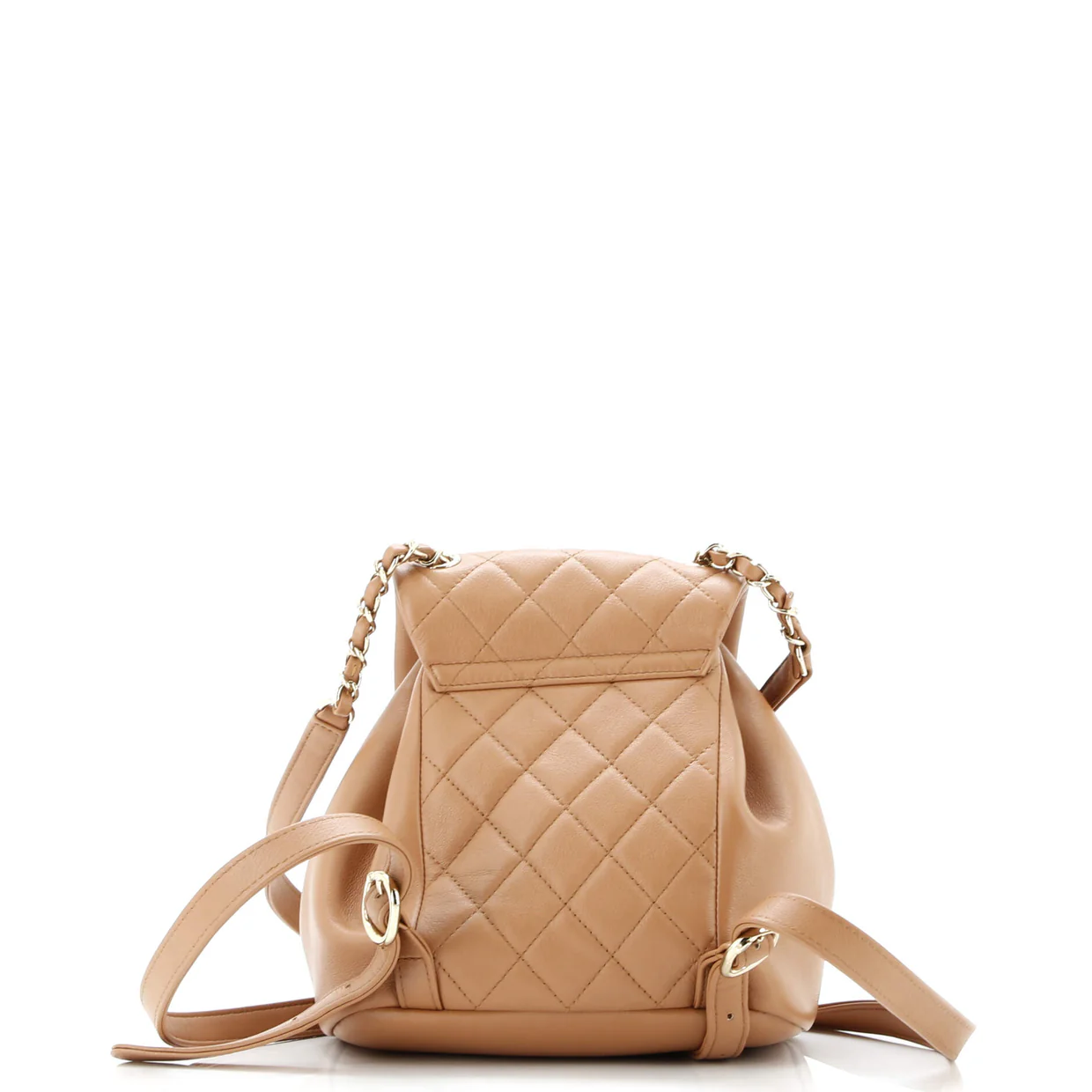 Duma Drawstring Backpack Quilted Leather Small - Deep Luxury