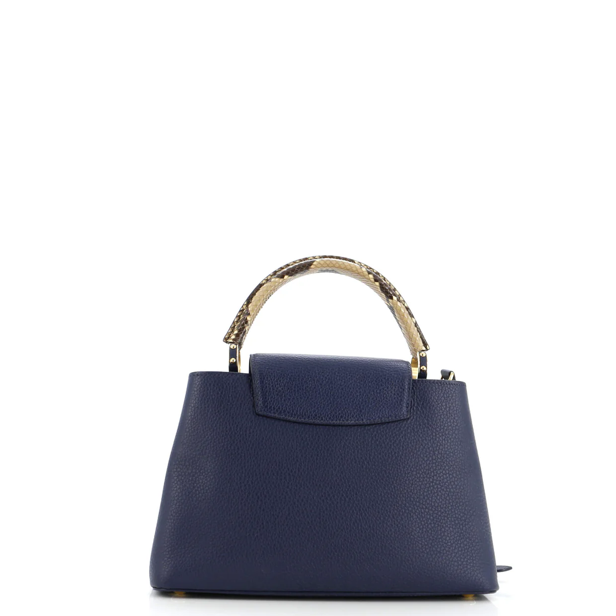 Capucines Bag Leather with Python PM - Deep Luxury