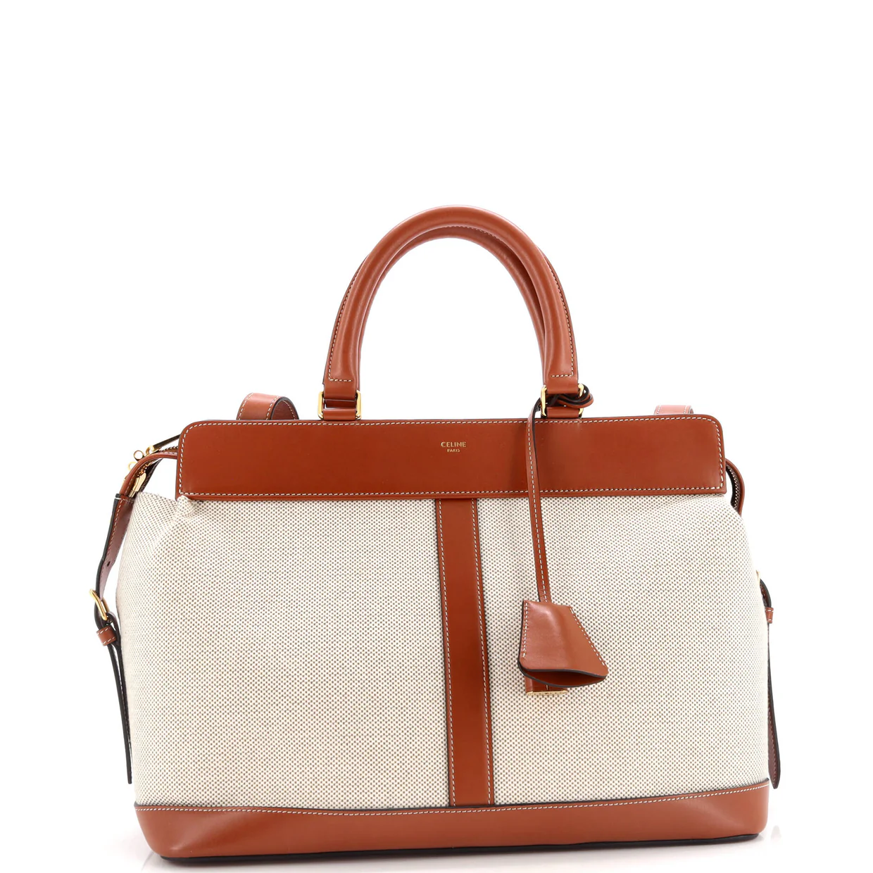 Cabas de France Tote Canvas with Leather Medium - Deep Luxury