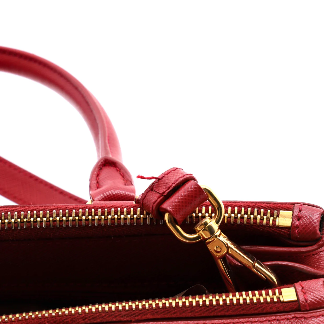 Double Zip Lux Tote Saffiano Leather Small - Deep Luxury