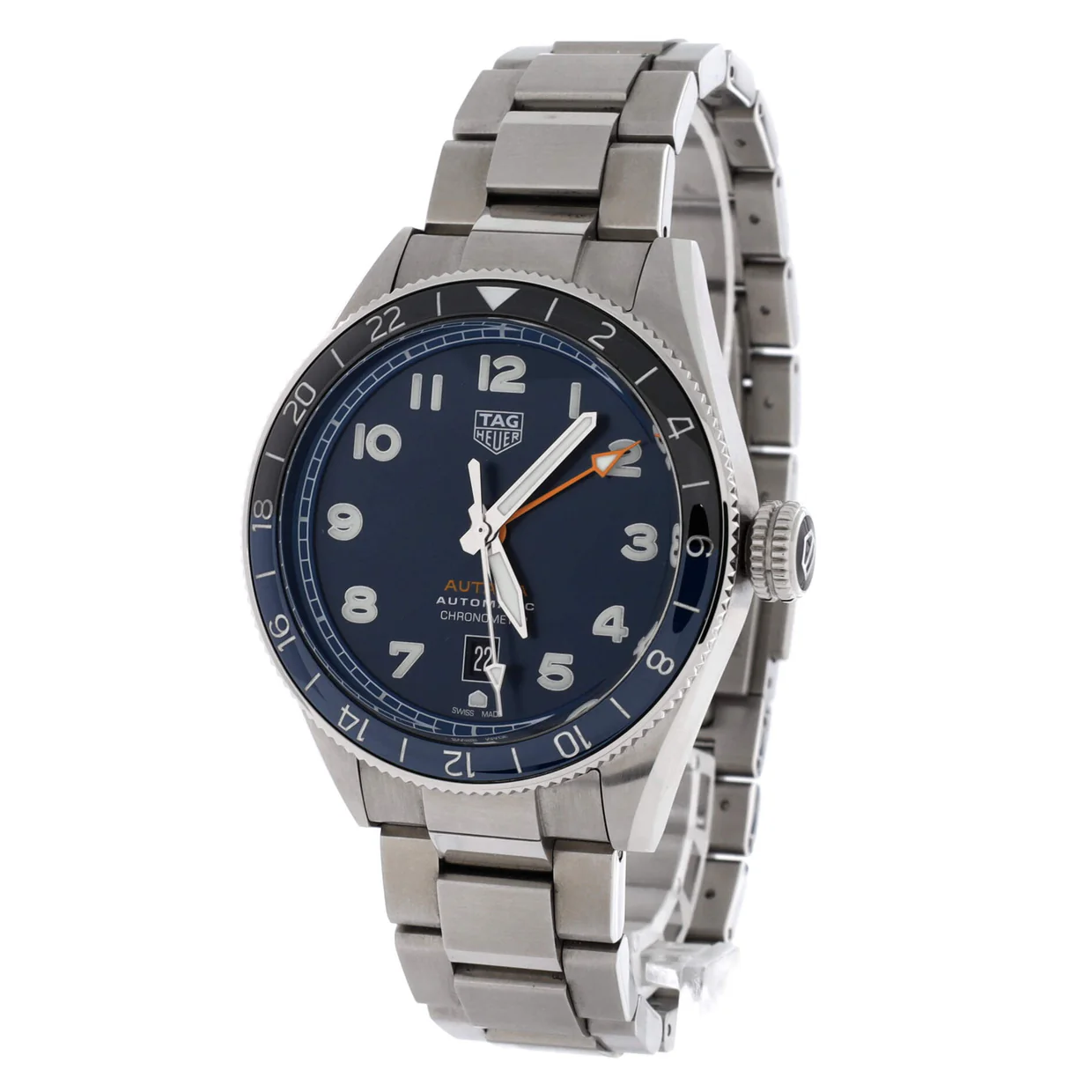 Autavia GMT Automatic Watch COSC Stainless Steel 42 - Deep Luxury
