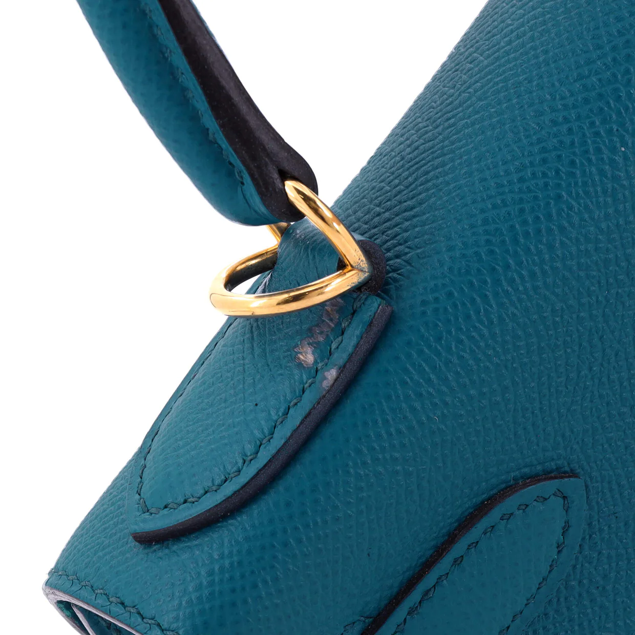 Kelly Handbag Bleu Izmir Epsom with Gold Hardware 28 - Deep Luxury