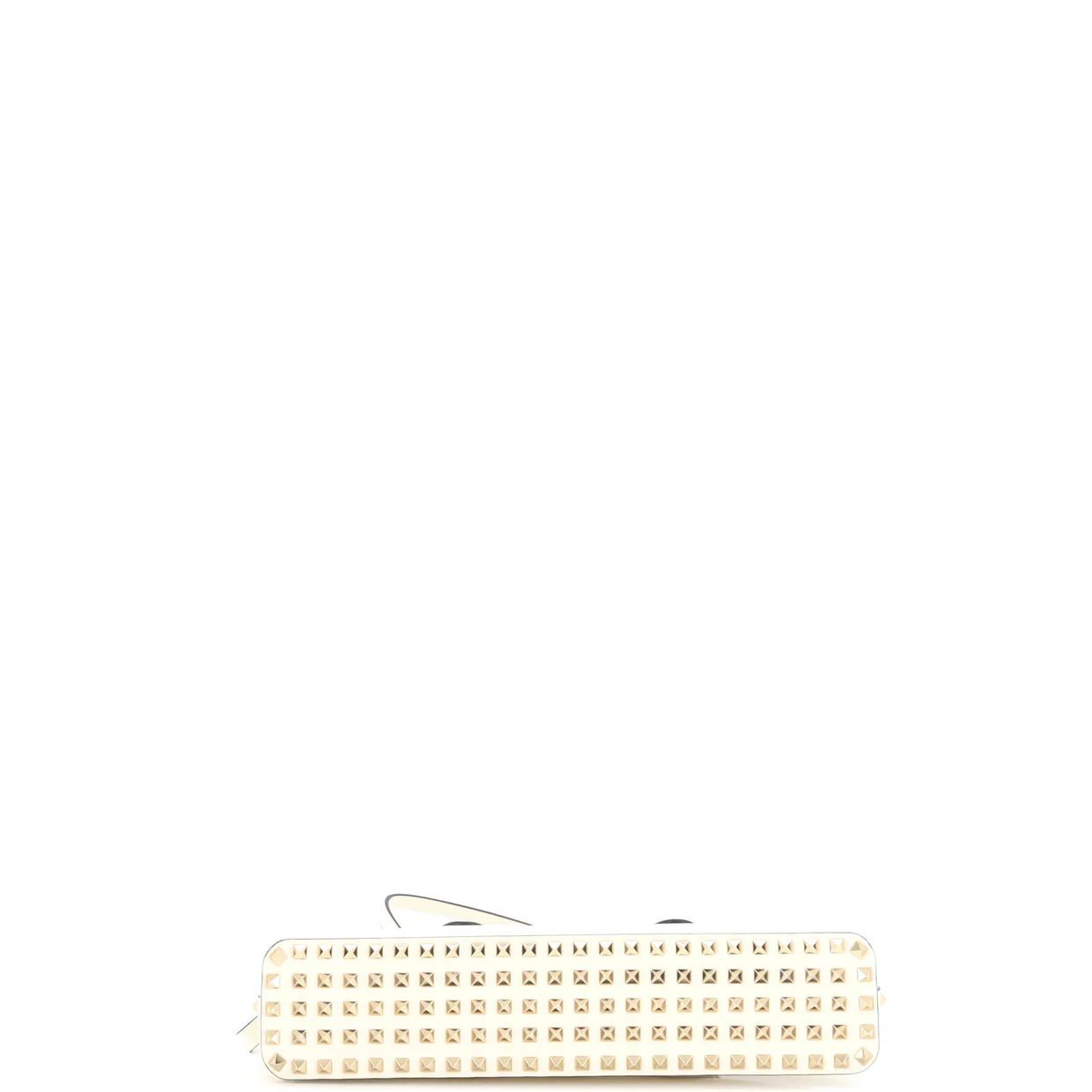 Rockstud Zip Up Top Handle Bag Leather East West - Deep Luxury