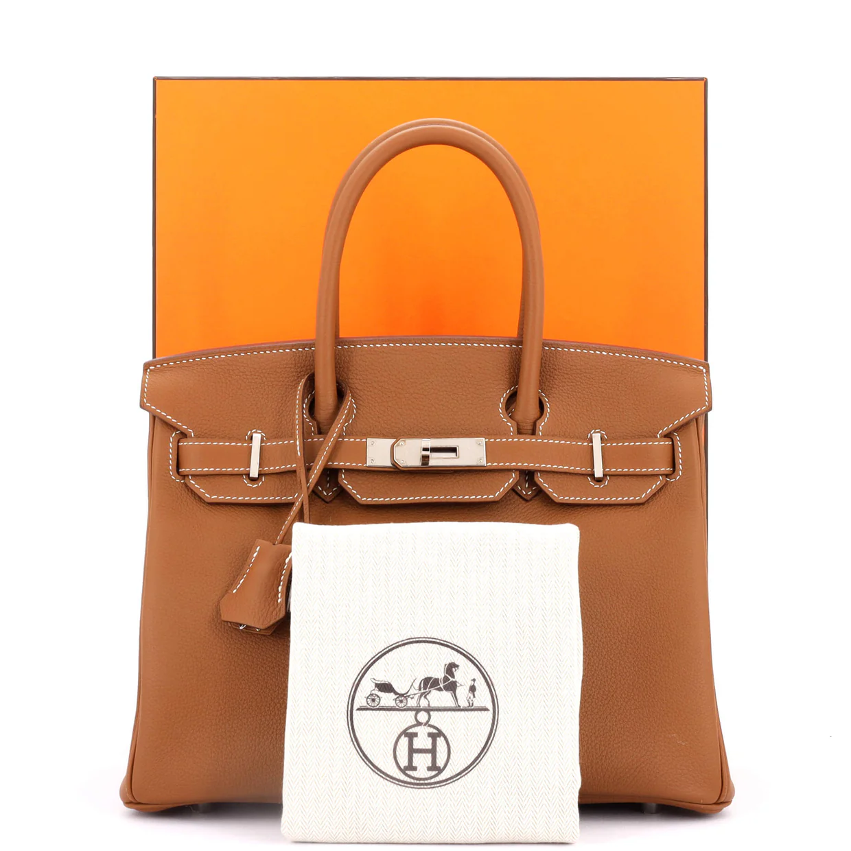 Birkin Handbag Gold Maurice with Palladium Hardware 30 - Deep Luxury