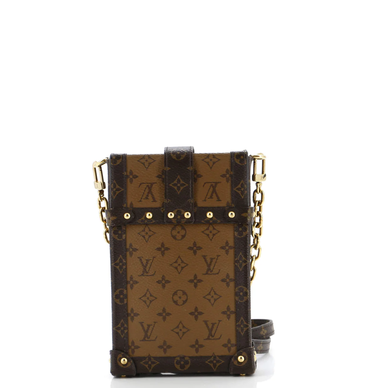 Vertical Trunk Pochette Reverse Monogram Canvas - Deep Luxury