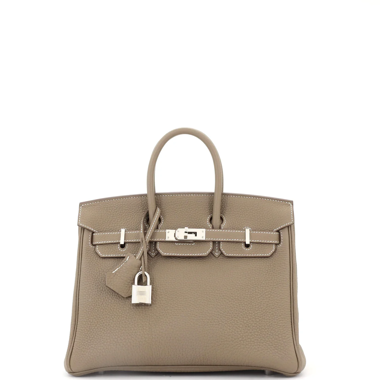 Birkin Handbag Grey Togo with Palladium Hardware 25 - Deep Luxury