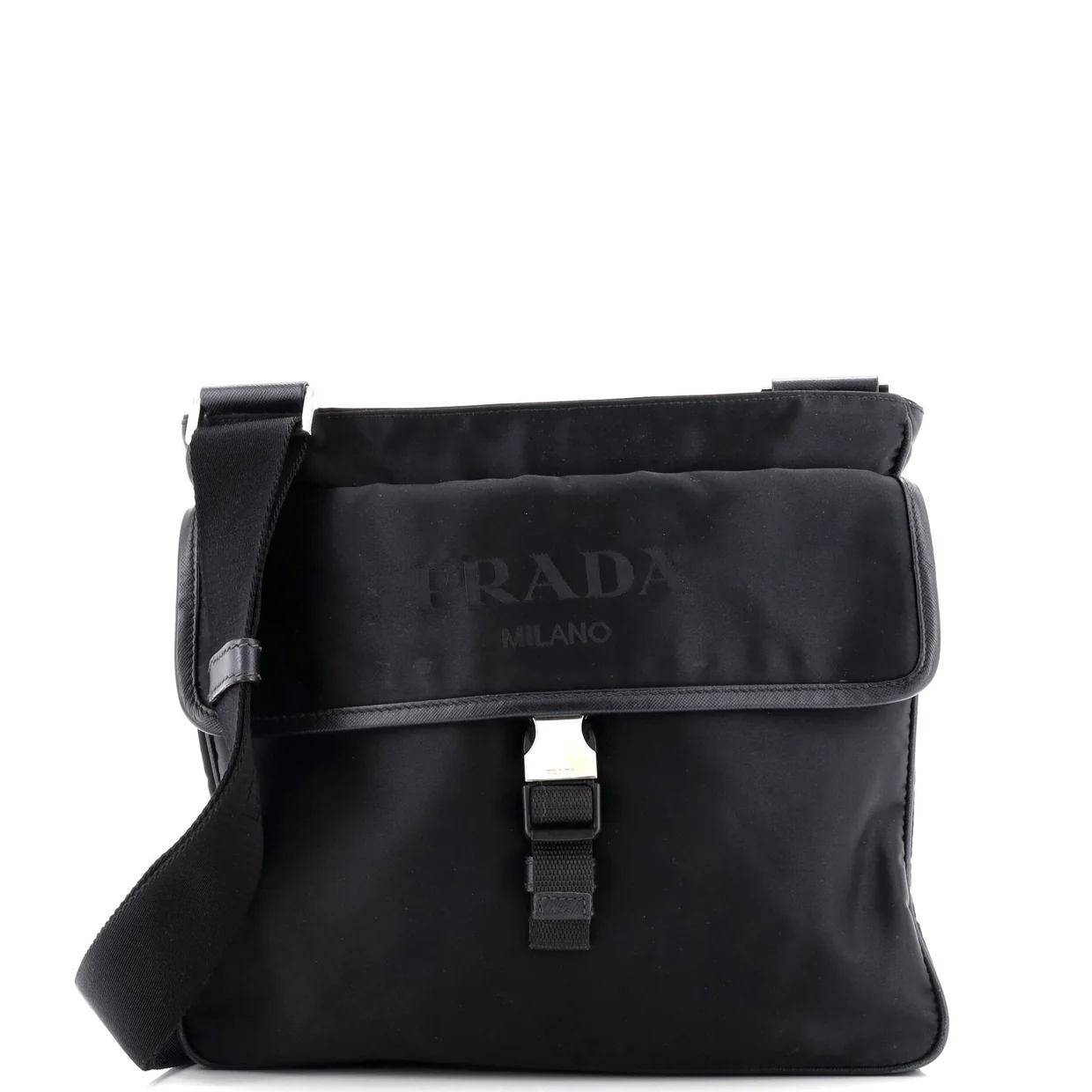 Front Pocket Messenger Bag Tessuto Medium - Deep Luxury