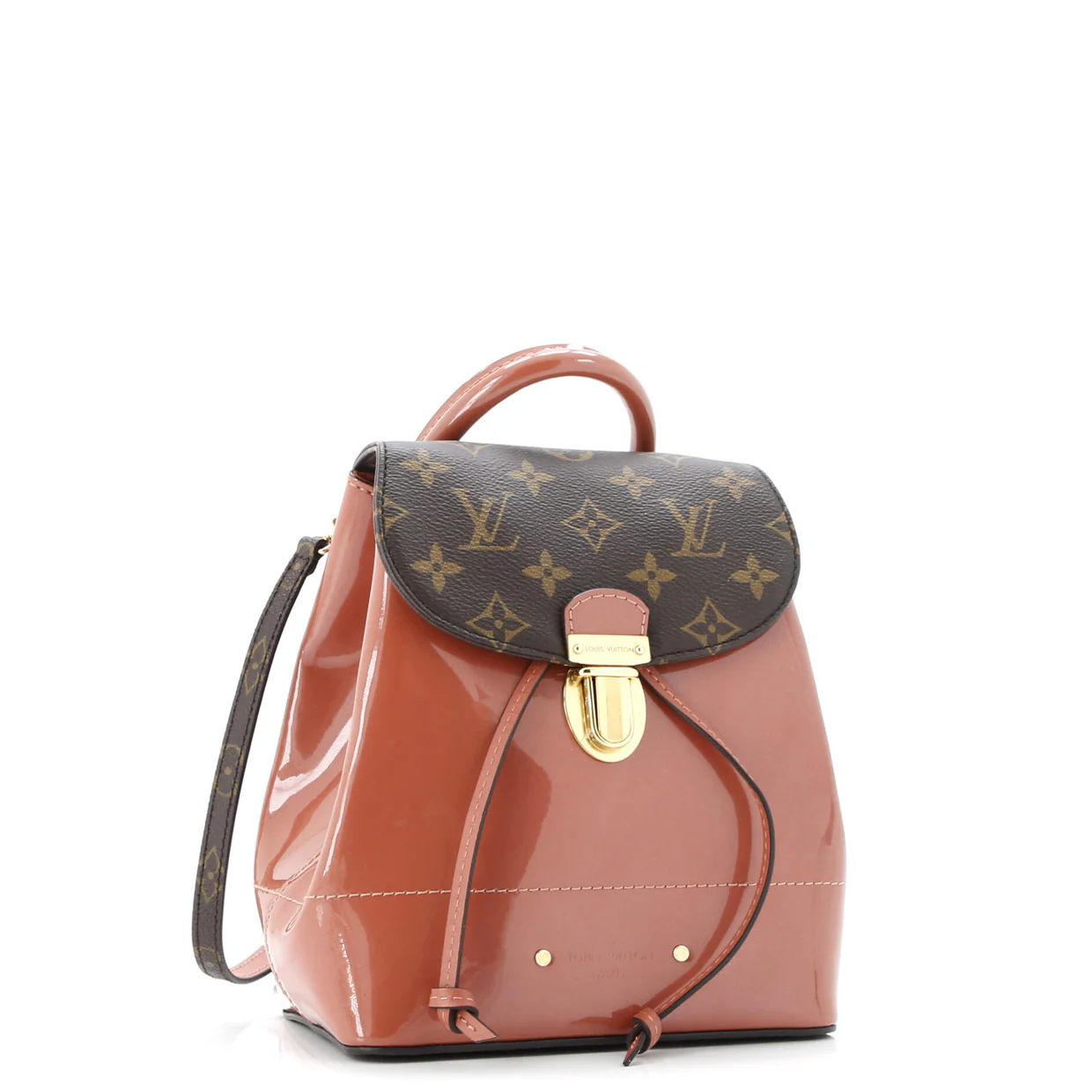 Hot Springs Backpack Vernis with Monogram Canvas - Deep Luxury