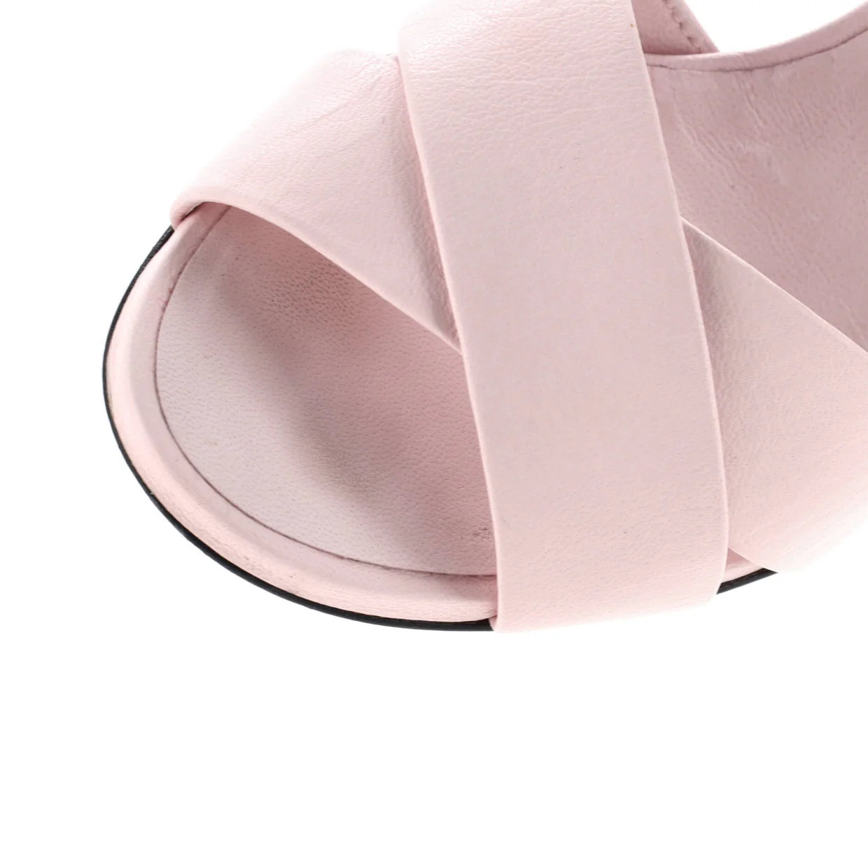 Women's Crossover Pearl Heel Sandals Leather - Deep Luxury