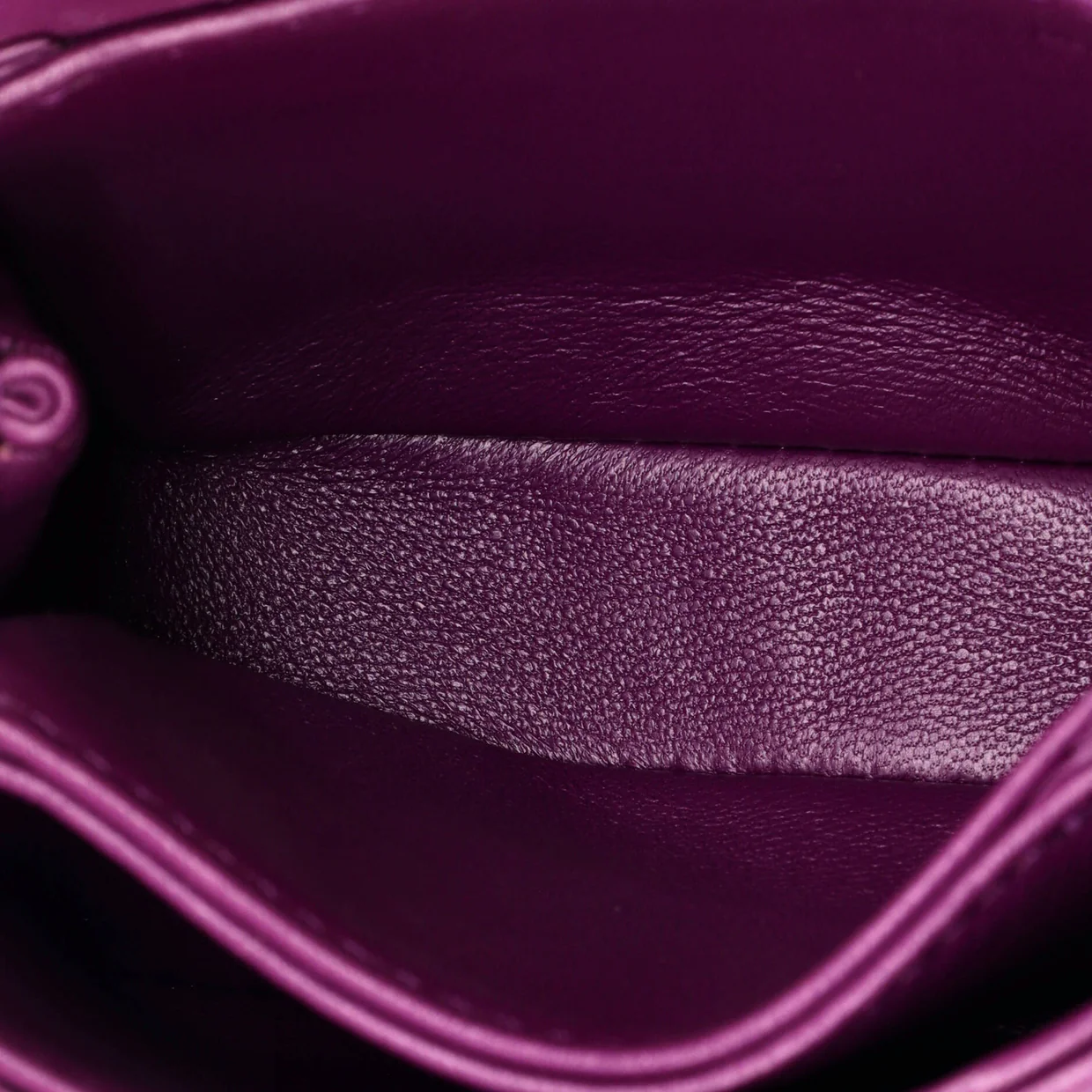 One Stud Chain Flap Bag Leather Micro - Deep Luxury