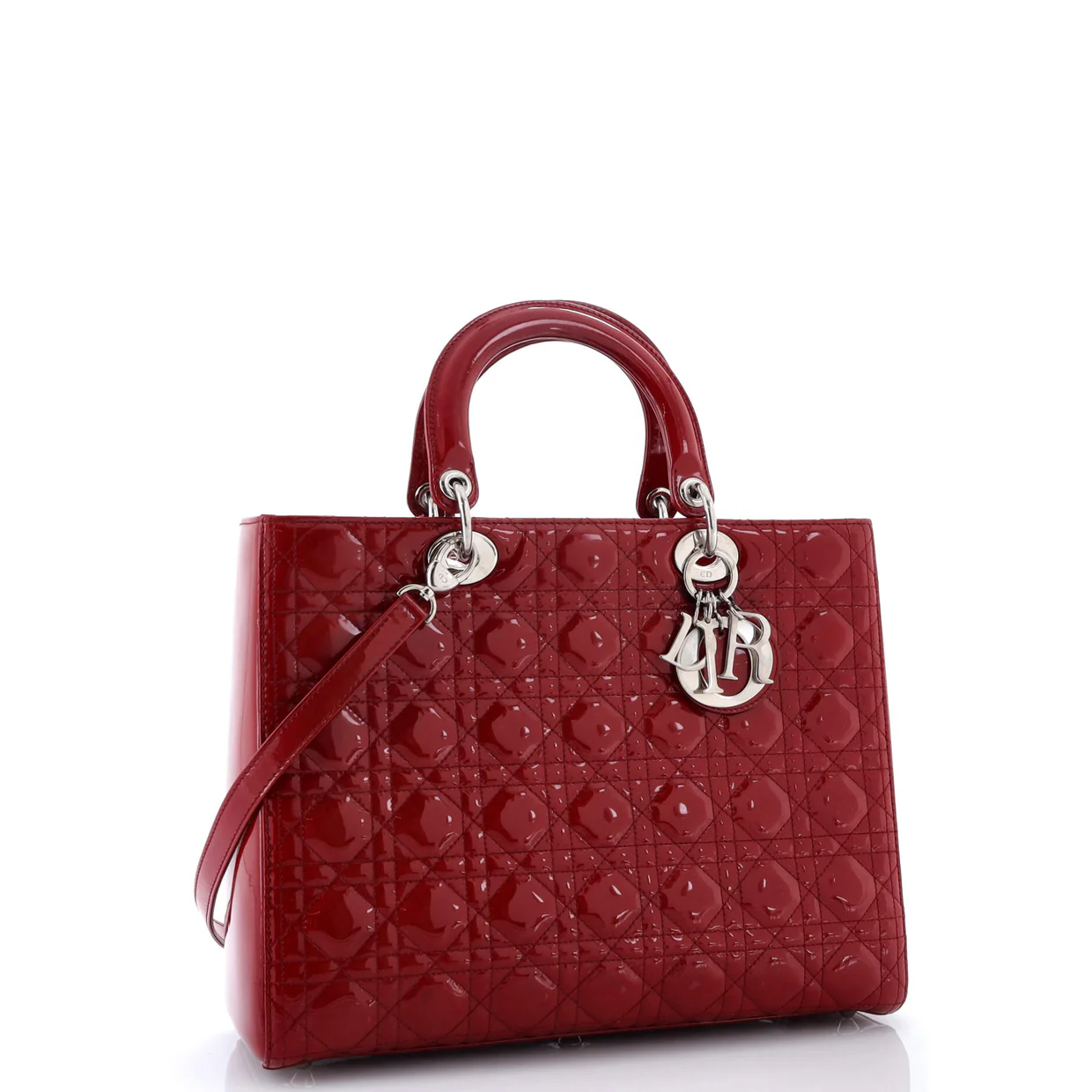 Lady Dior Bag Cannage Quilt Patent Large - Deep Luxury