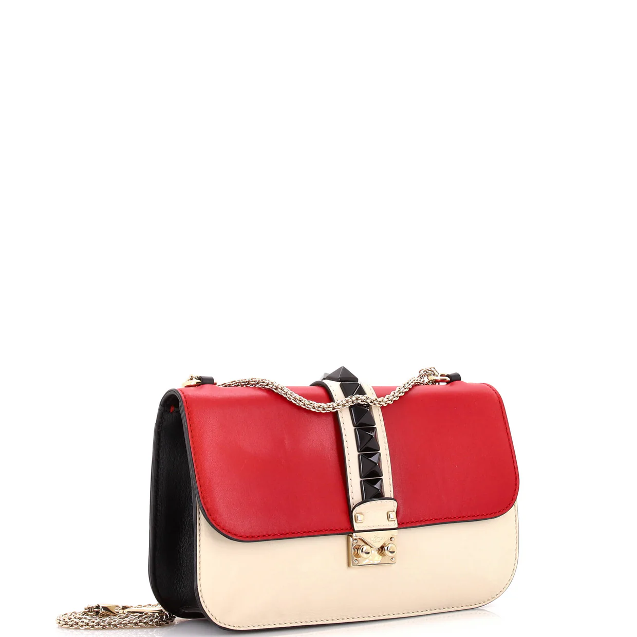 Glam Lock Shoulder Bag Leather Medium - Deep Luxury