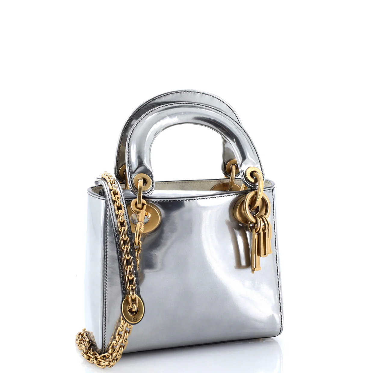 Lady Dior Chain Bag Patent Mini - Deep Luxury