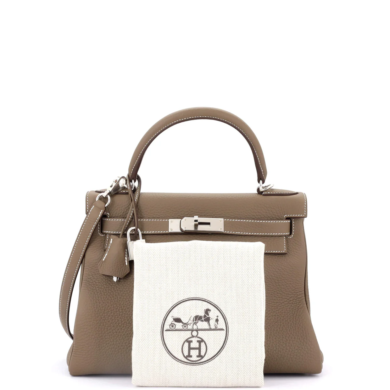 Kelly Handbag Grey Togo with Palladium Hardware 28 - Deep Luxury