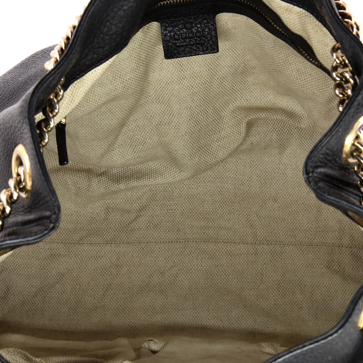 Soho Chain Strap Shoulder Bag Leather Large - Deep Luxury