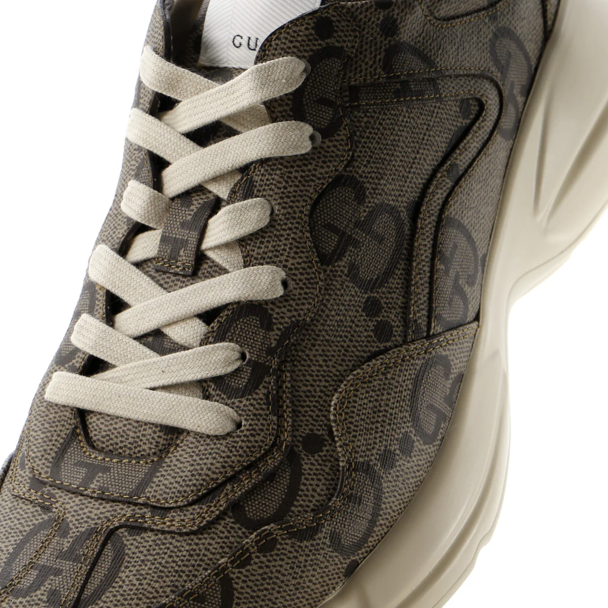 Rhyton Sneakers Jumbo GG Coated Canvas - Deep Luxury