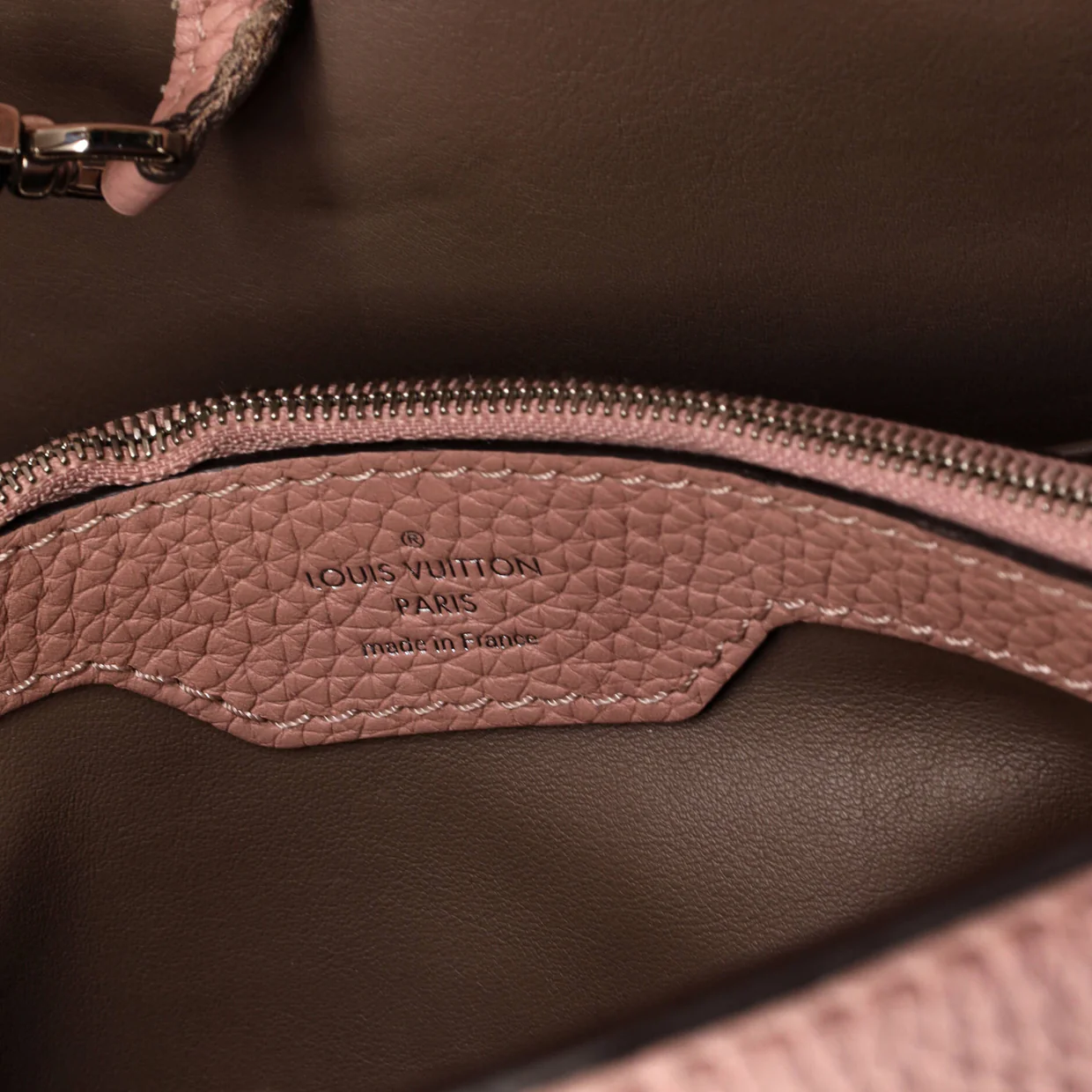 Capucines Bag Leather with Python MM - Deep Luxury