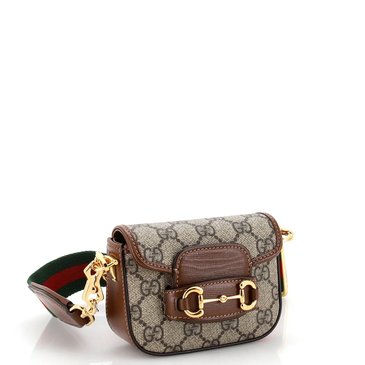 Horsebit 1955 Flap Wallet with Strap GG Coated Canvas - Deep Luxury