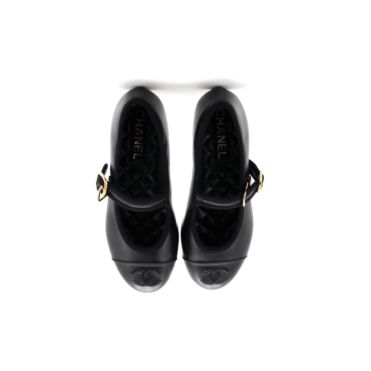 Women's CC Mary Jane Flats Embroidered Leather - Deep Luxury