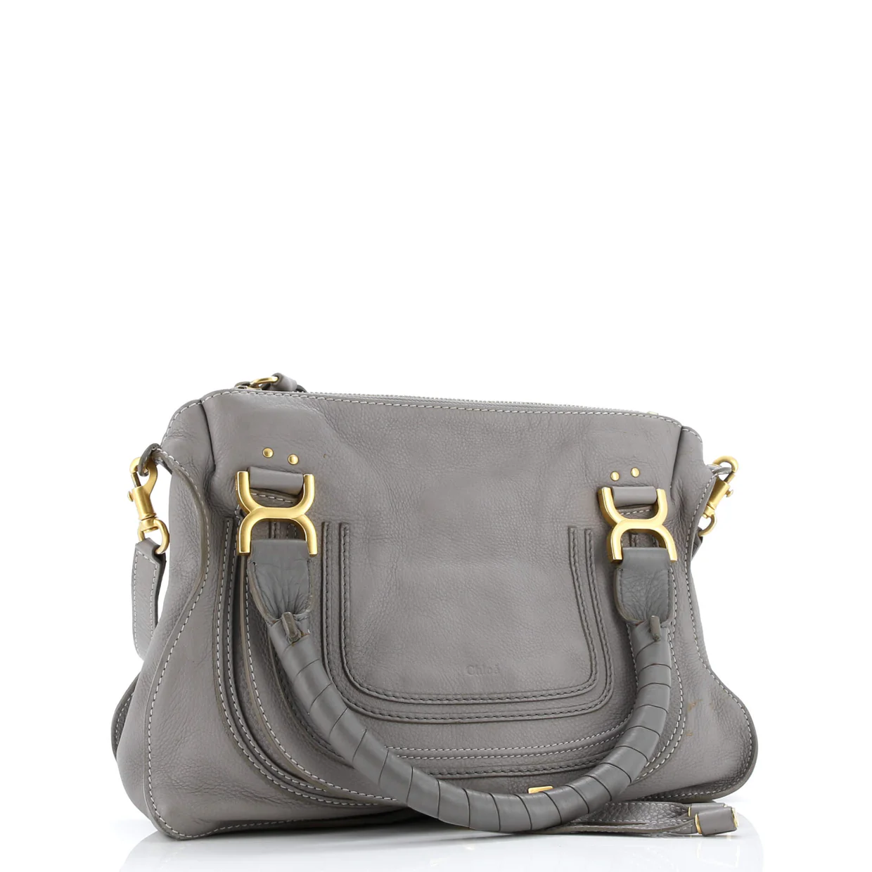 Marcie Satchel Leather Medium - Deep Luxury