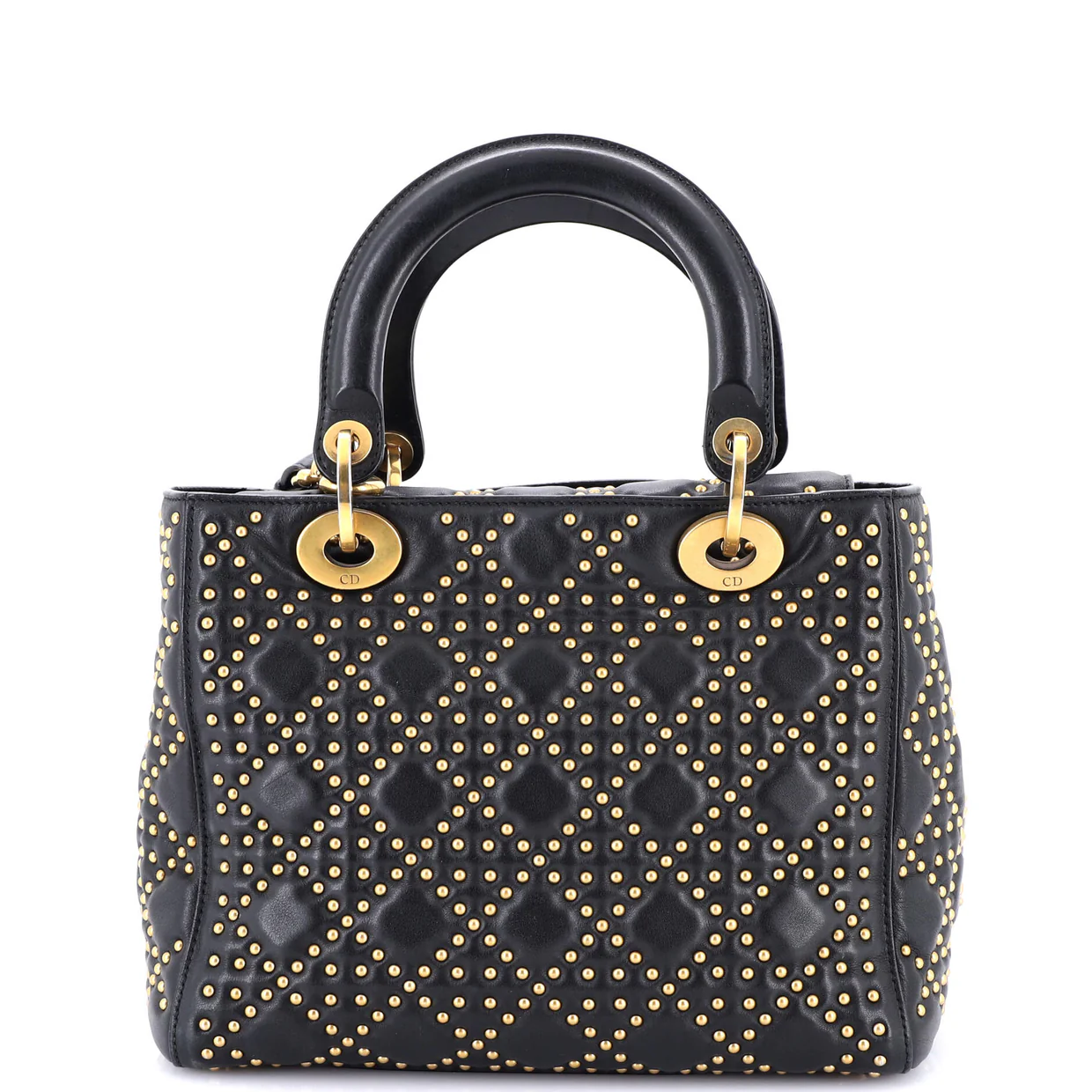Supple Lady Dior Bag Cannage Studded Lambskin Small - Deep Luxury