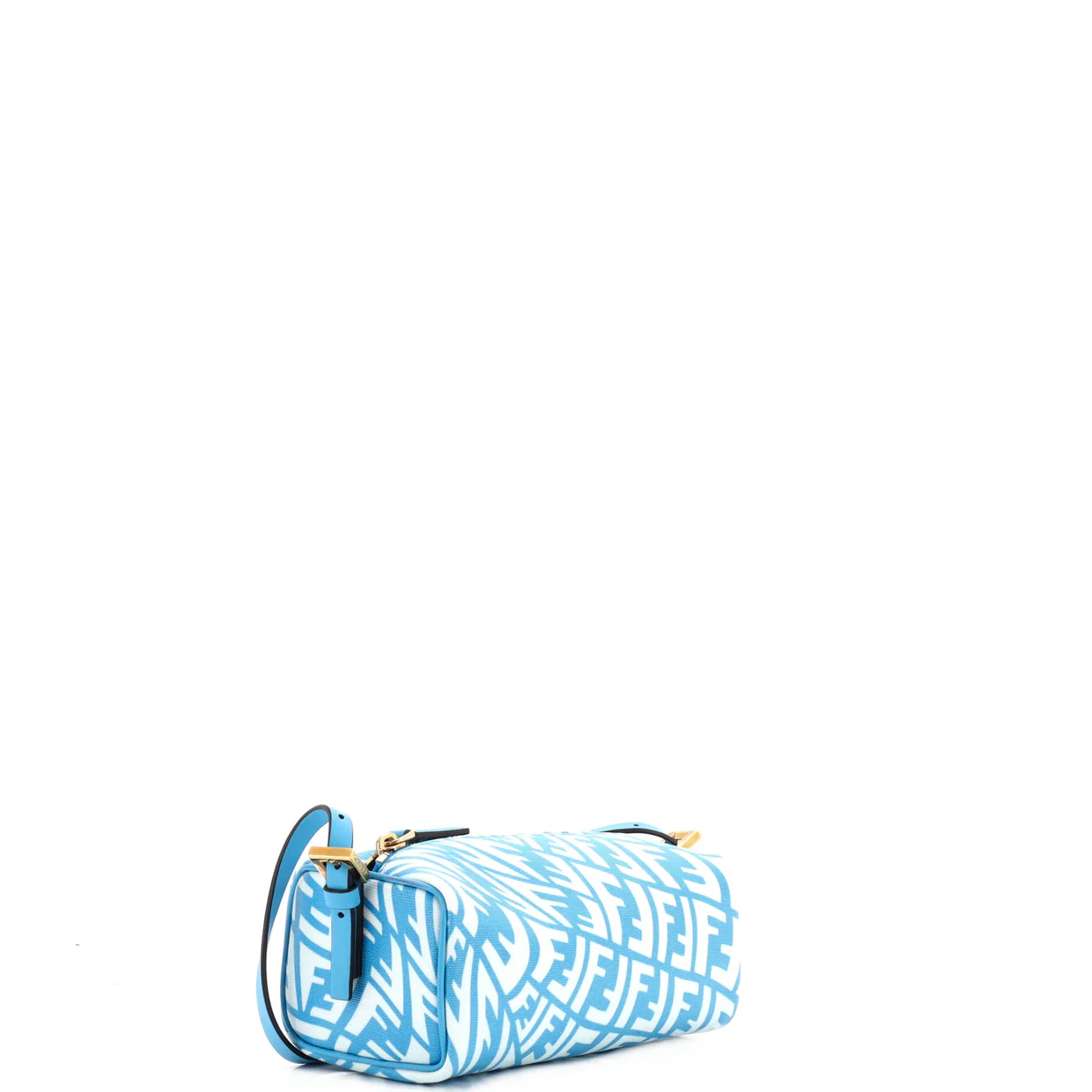 Zip Shoulder Bag Vertigo Zucca Coated Canvas Mini - Deep Luxury