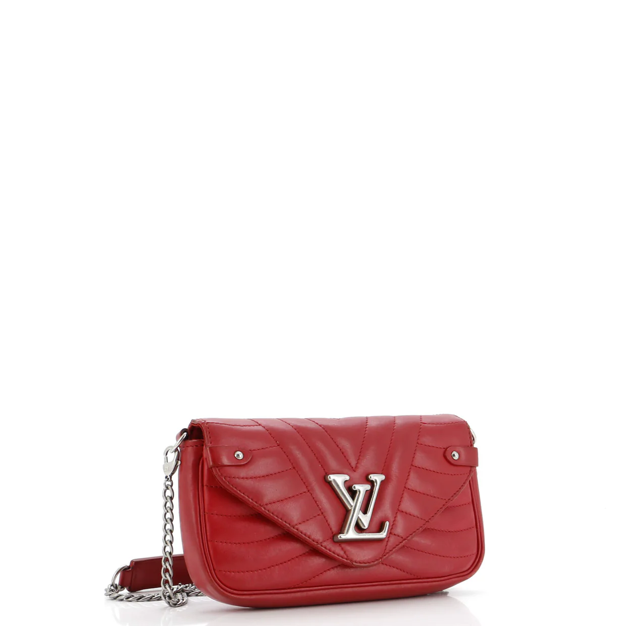 New Wave Chain Pochette Quilted Leather - Deep Luxury