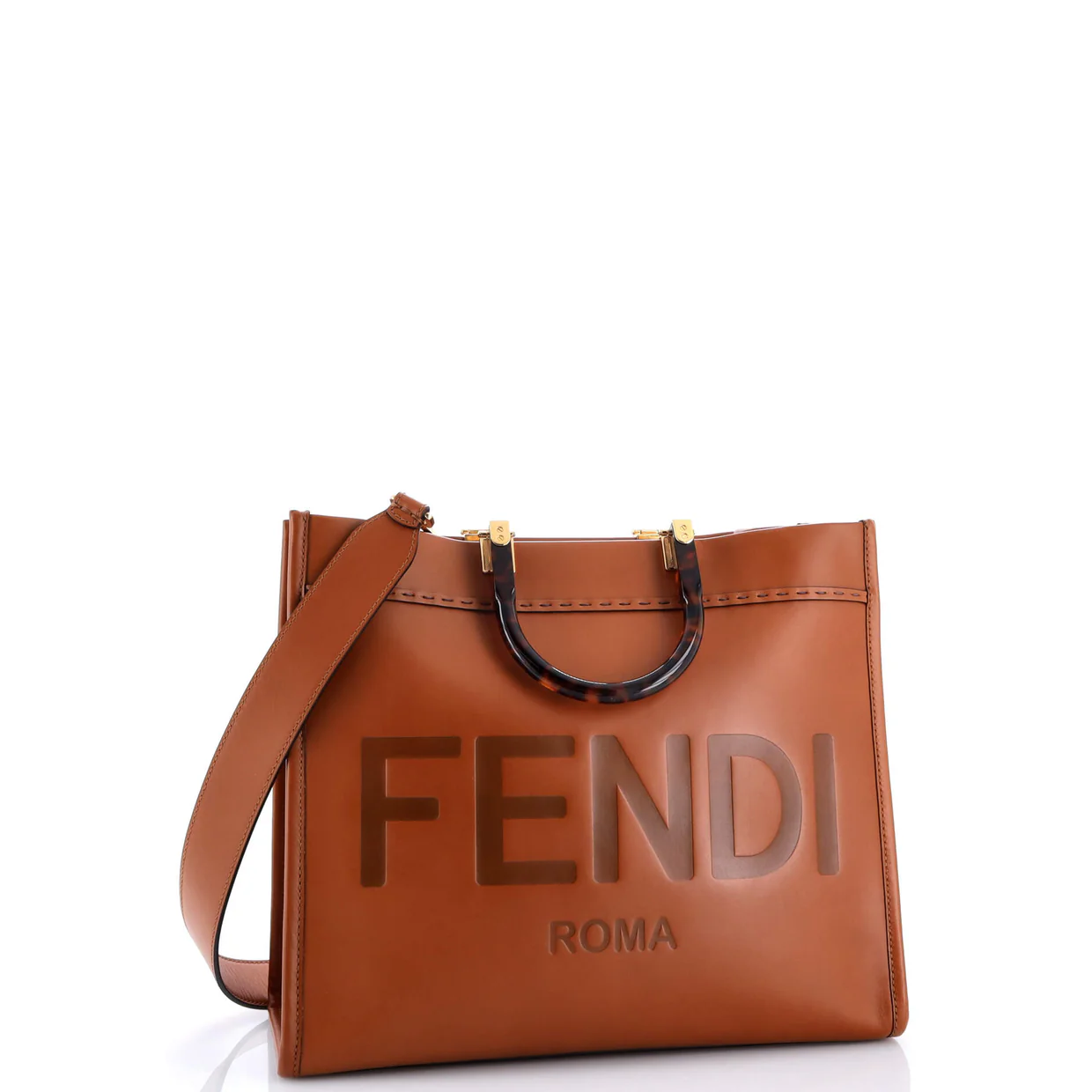 Sunshine Shopper Tote Leather Medium - Deep Luxury