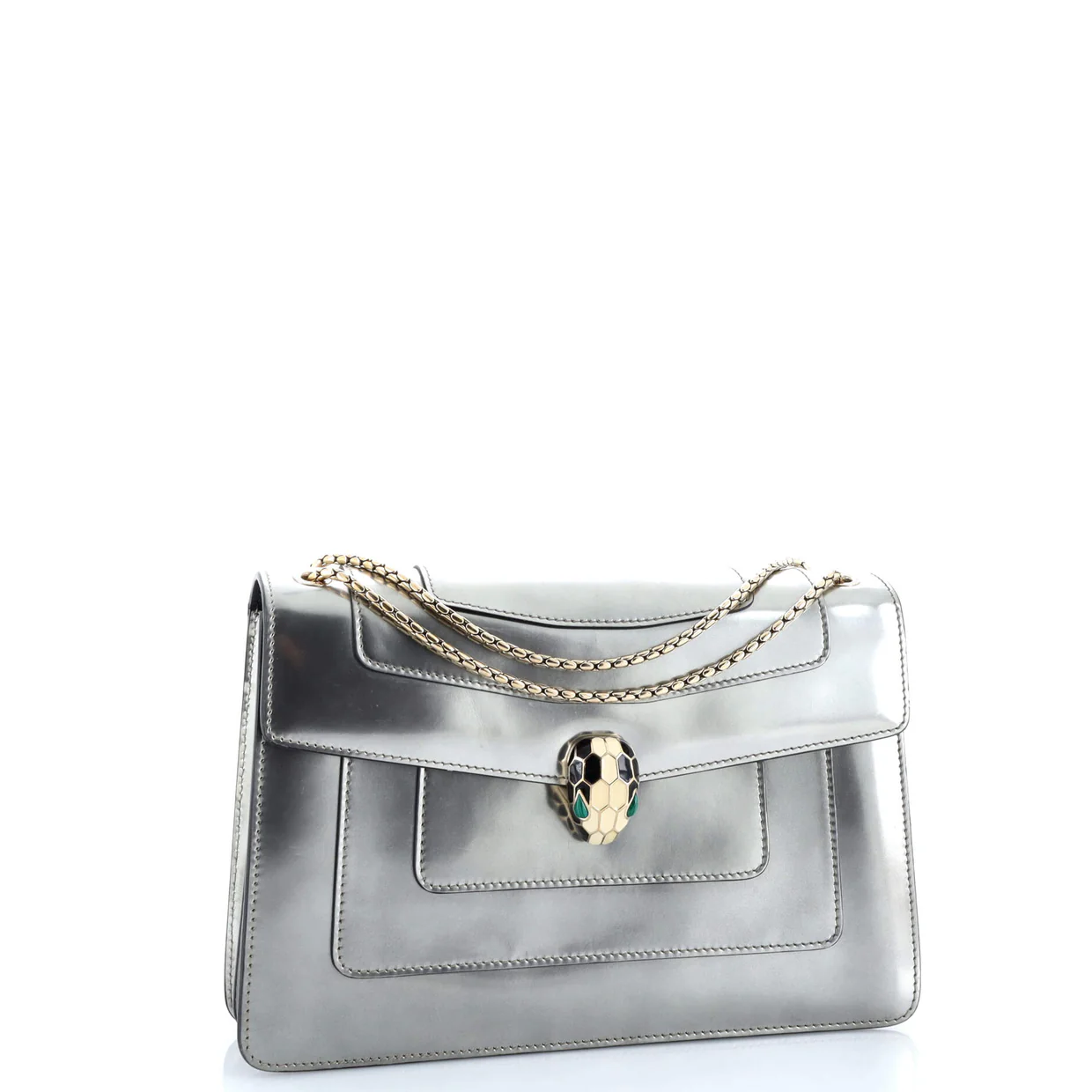 Serpenti Forever Shoulder Bag Patent Medium - Deep Luxury