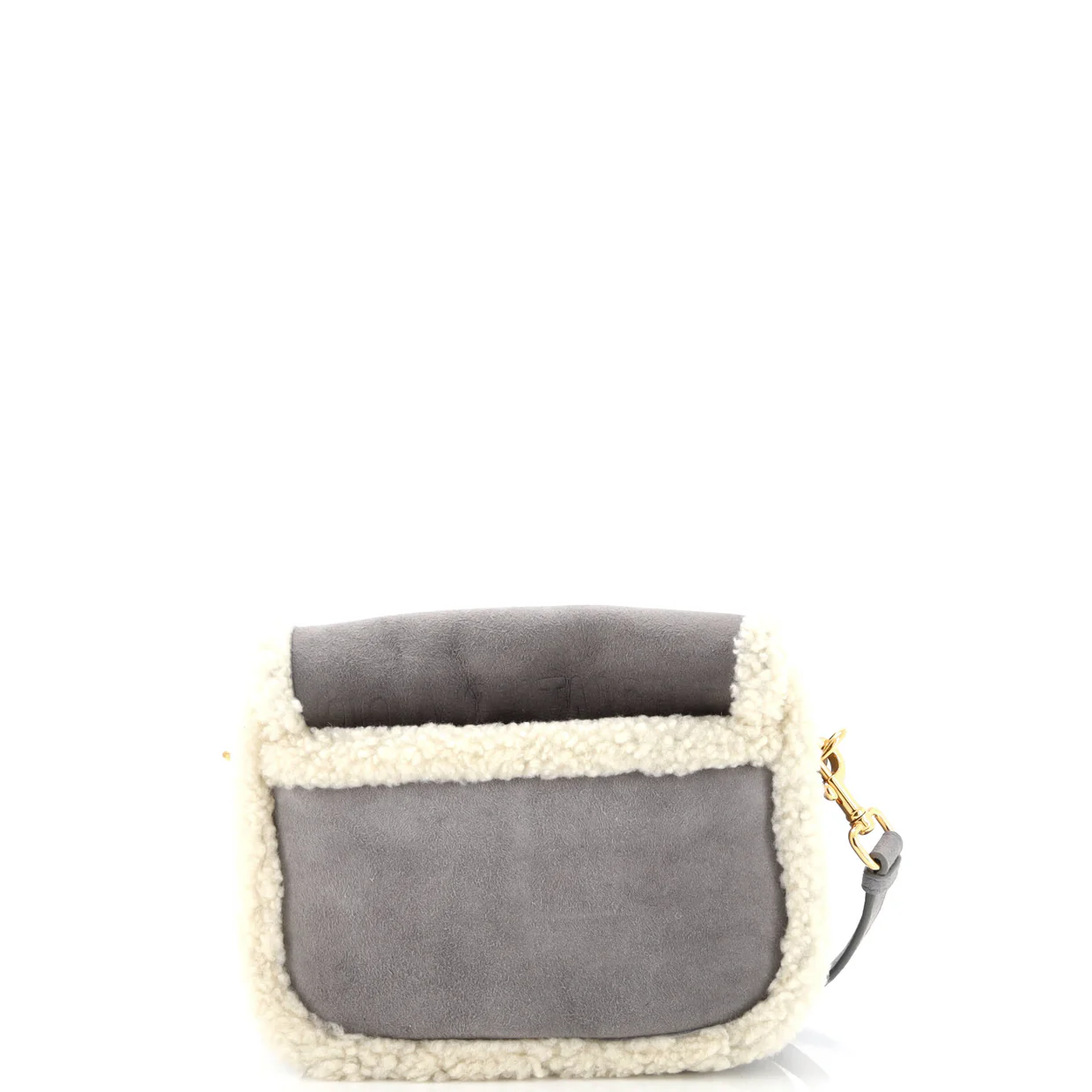 Bobby Flap Bag Shearling and Suede Medium - Deep Luxury