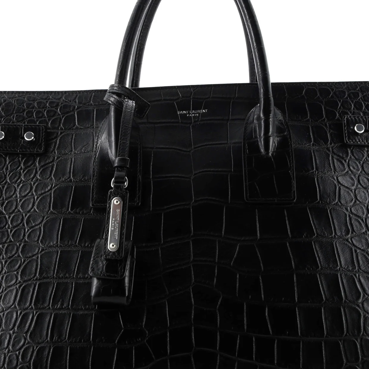 Sac de Jour Souple Bag Crocodile Embossed Leather Medium - Deep Luxury