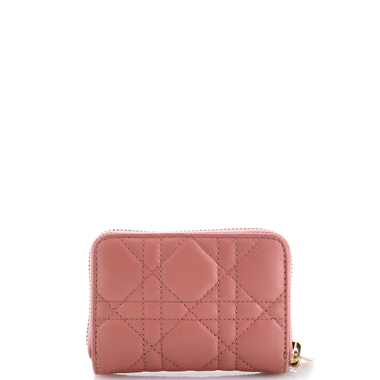 Ultra Matte Lady Dior Wallet Cannage Quilt Calfskin Mini - Deep Luxury