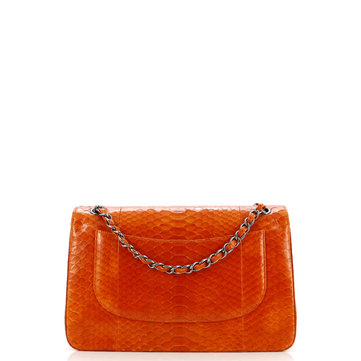 Classic Double Flap Bag Python Jumbo - Deep Luxury