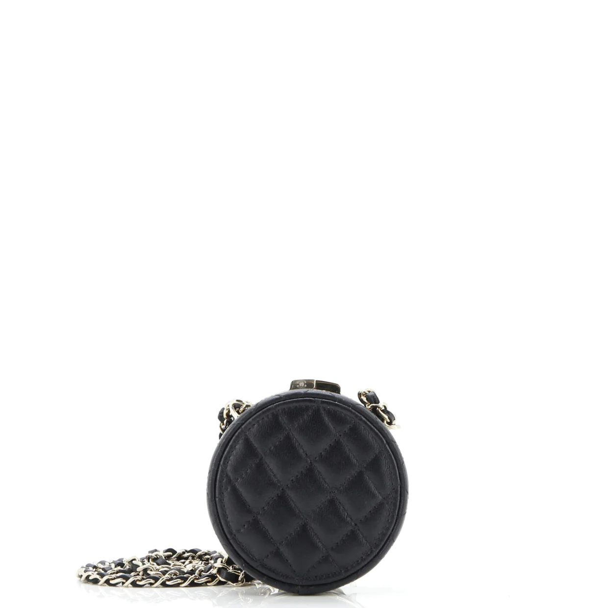 Poker Chip Clutch With Chain Quilted Lambskin with Enamel - Deep Luxury
